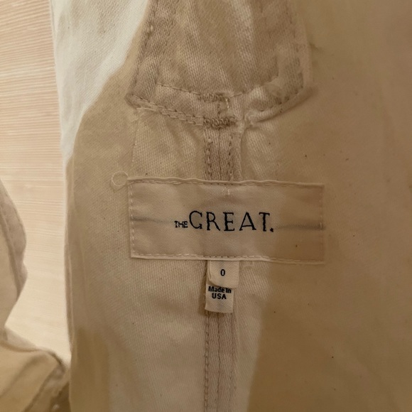 The cut off overall. This is an oversized overall so it can really fit xs/s/m - Picture 5 of 5